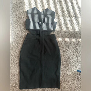 Cute black bandage dress.